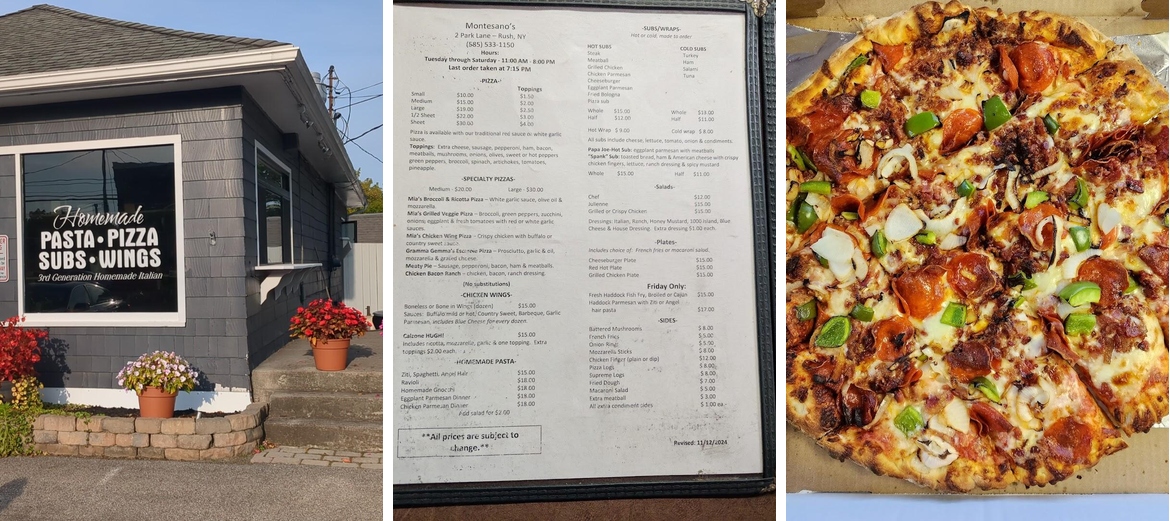 Montesano's Pizza Menu