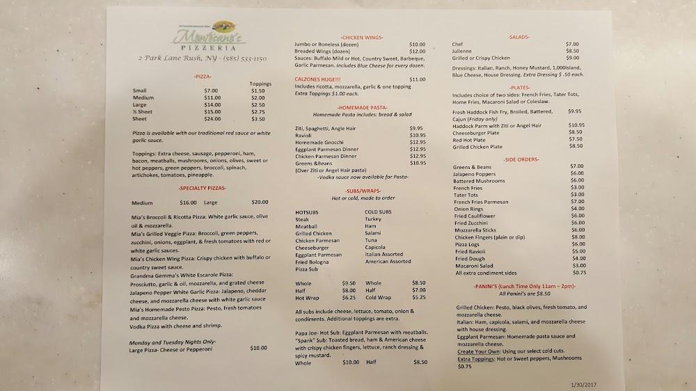 Montesano's Pizza Menu image 4